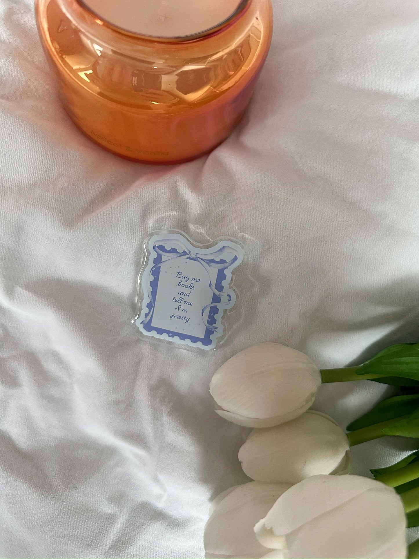 Buy me books and tell me I’m pretty grip for e-reader or phone