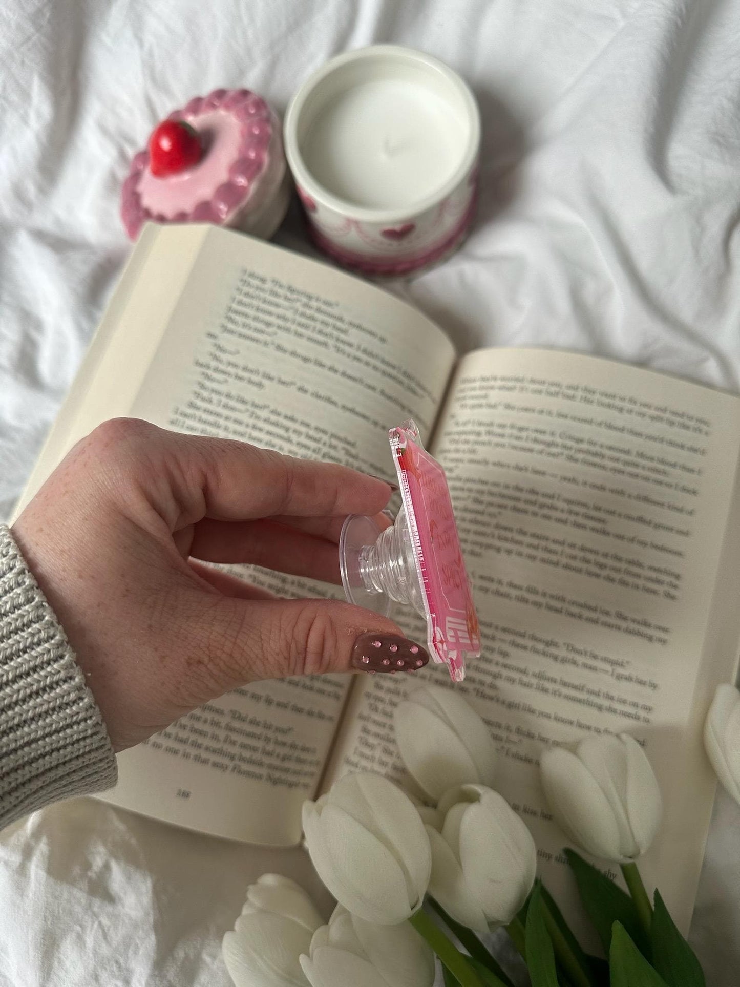 I like my books extra spicy grip for e-reader or phone