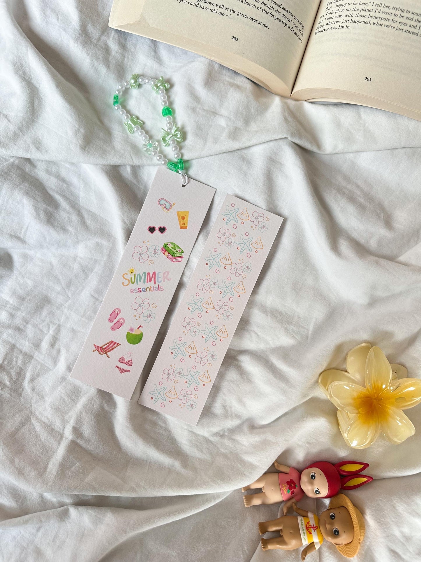 Summer essentials bookmark