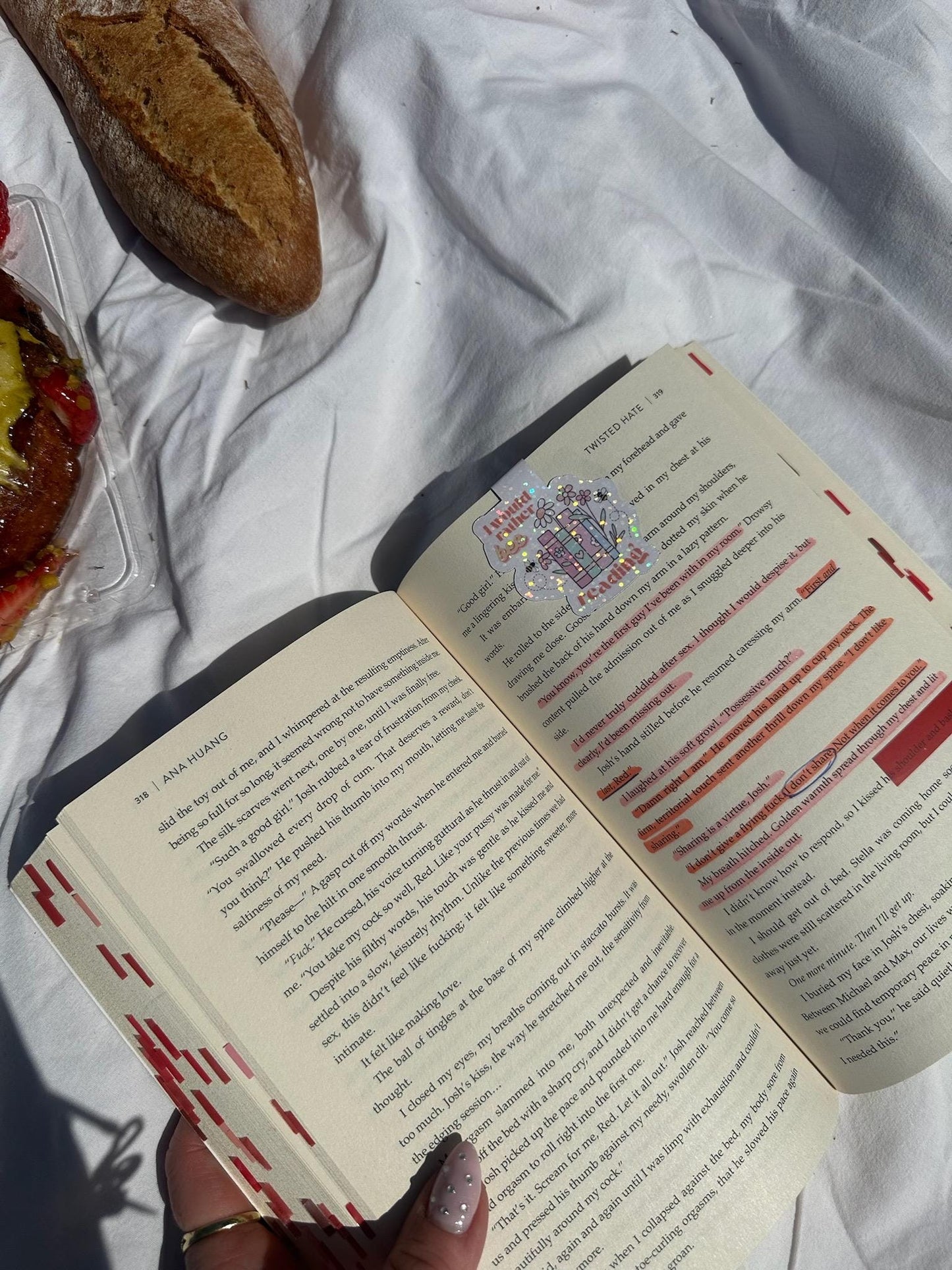 I would rather be reading - sparkling magnetic bookmark