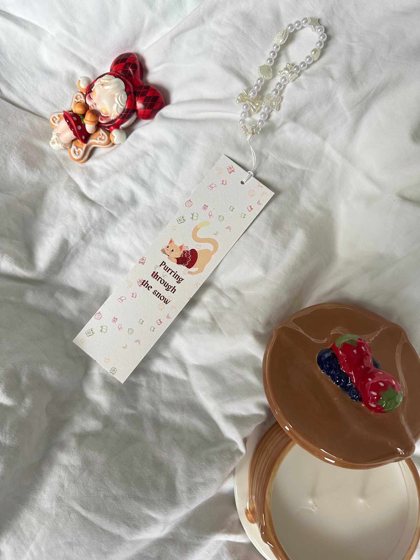 Purring through the snow bookmark