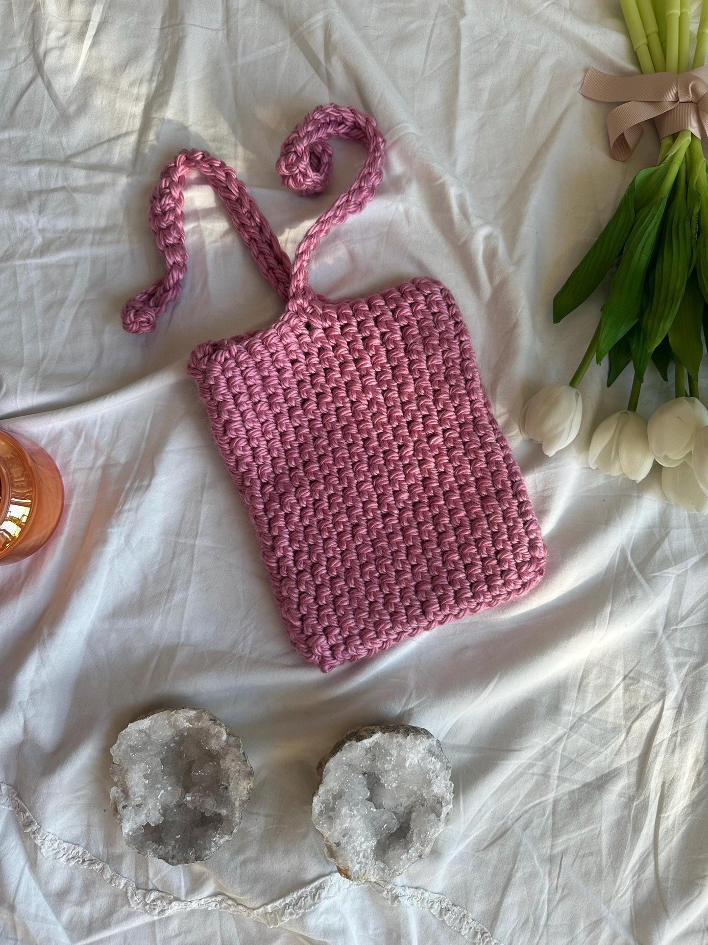 Handmade e-reader sleeve pink