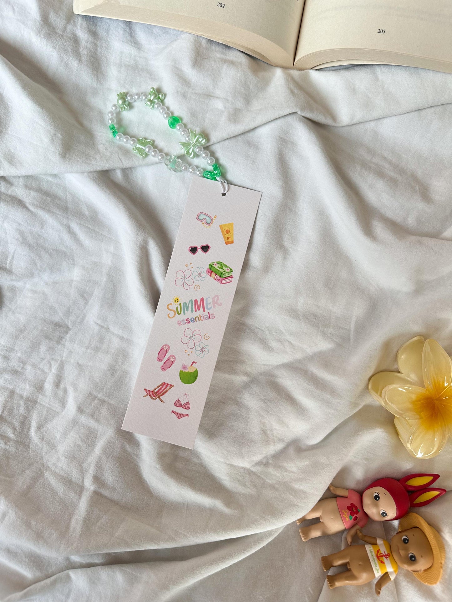 Summer essentials bookmark