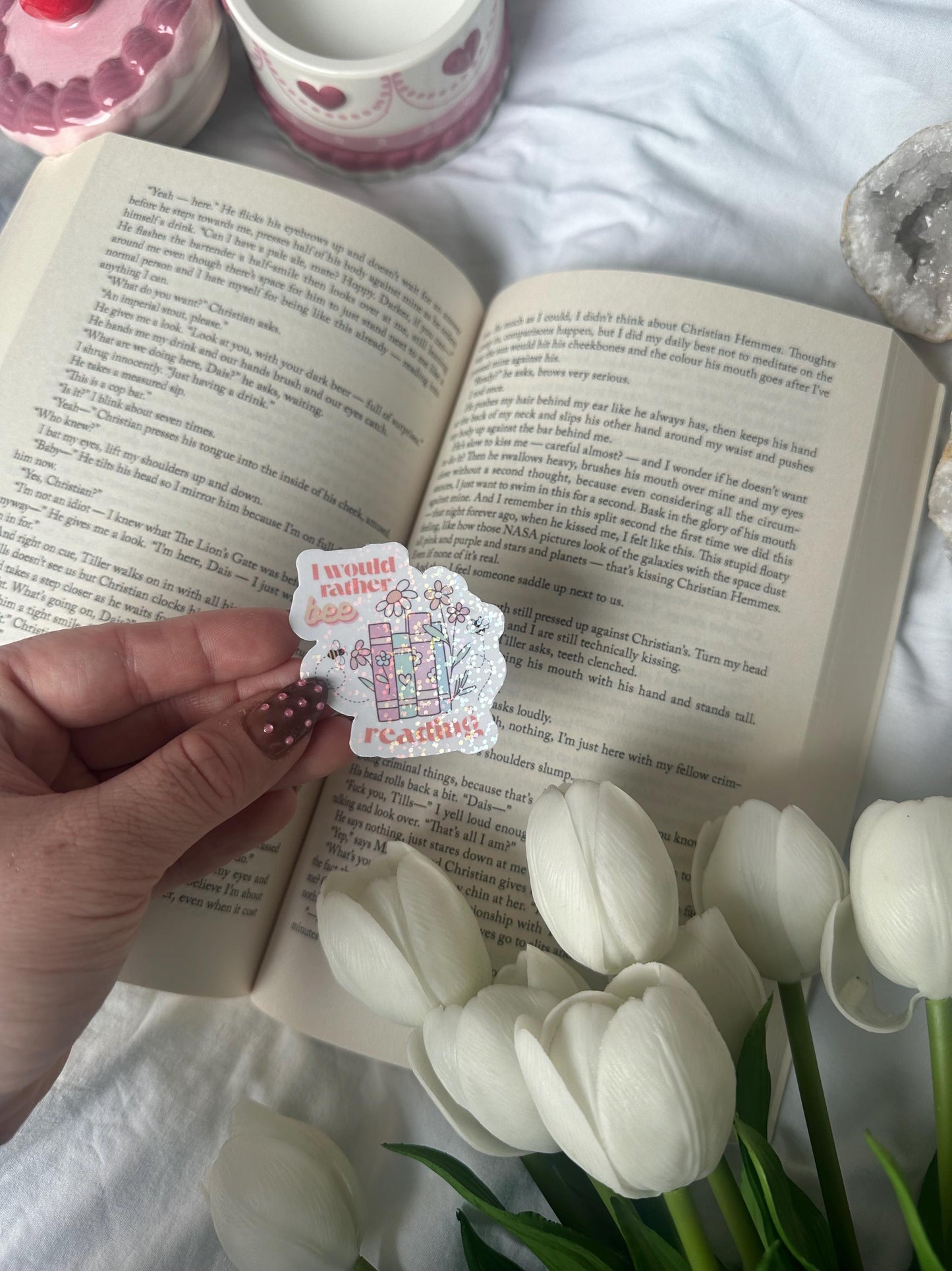 I would rather bee reading shiny sticker