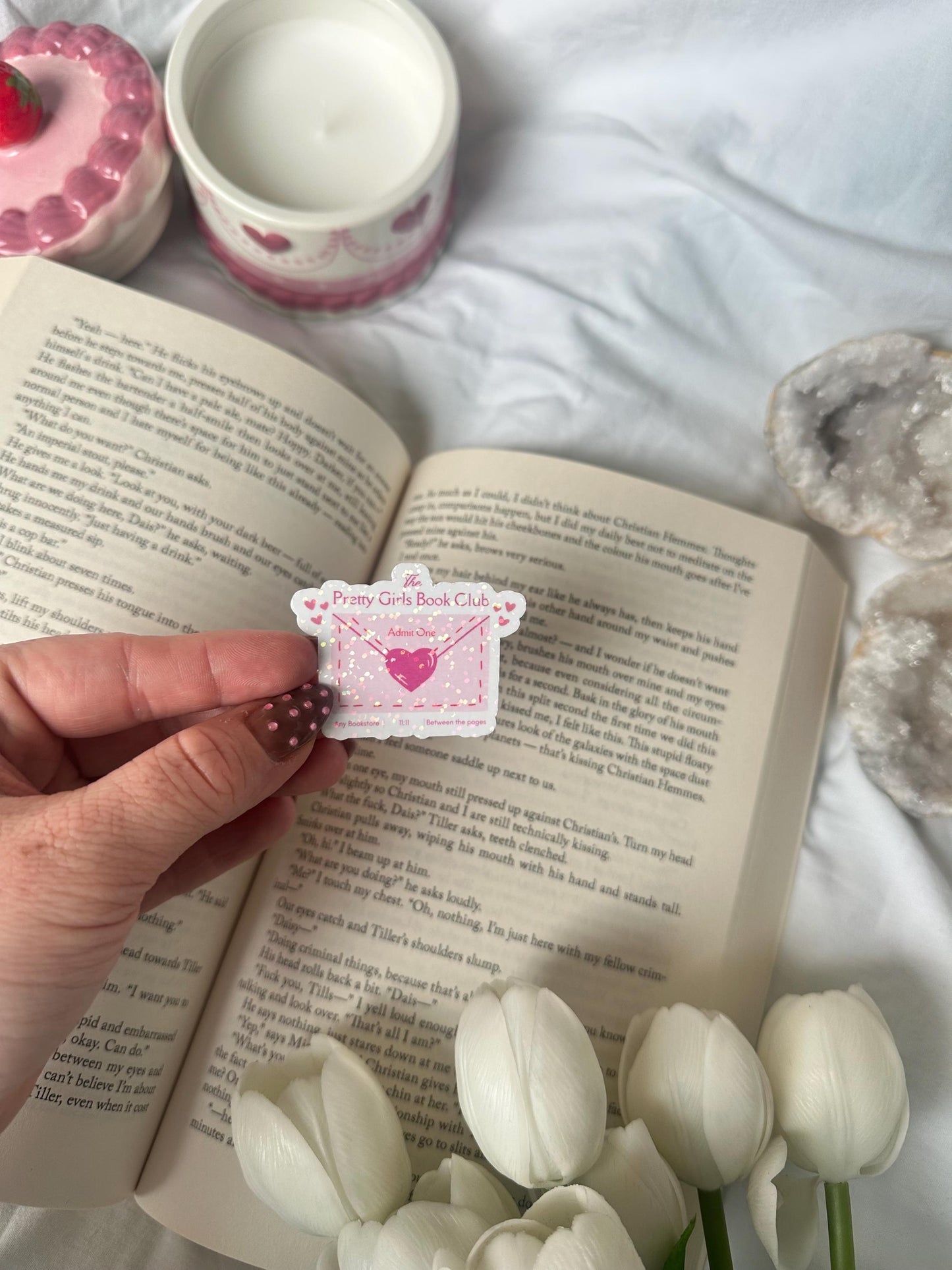 The pretty girls book club shiny sticker