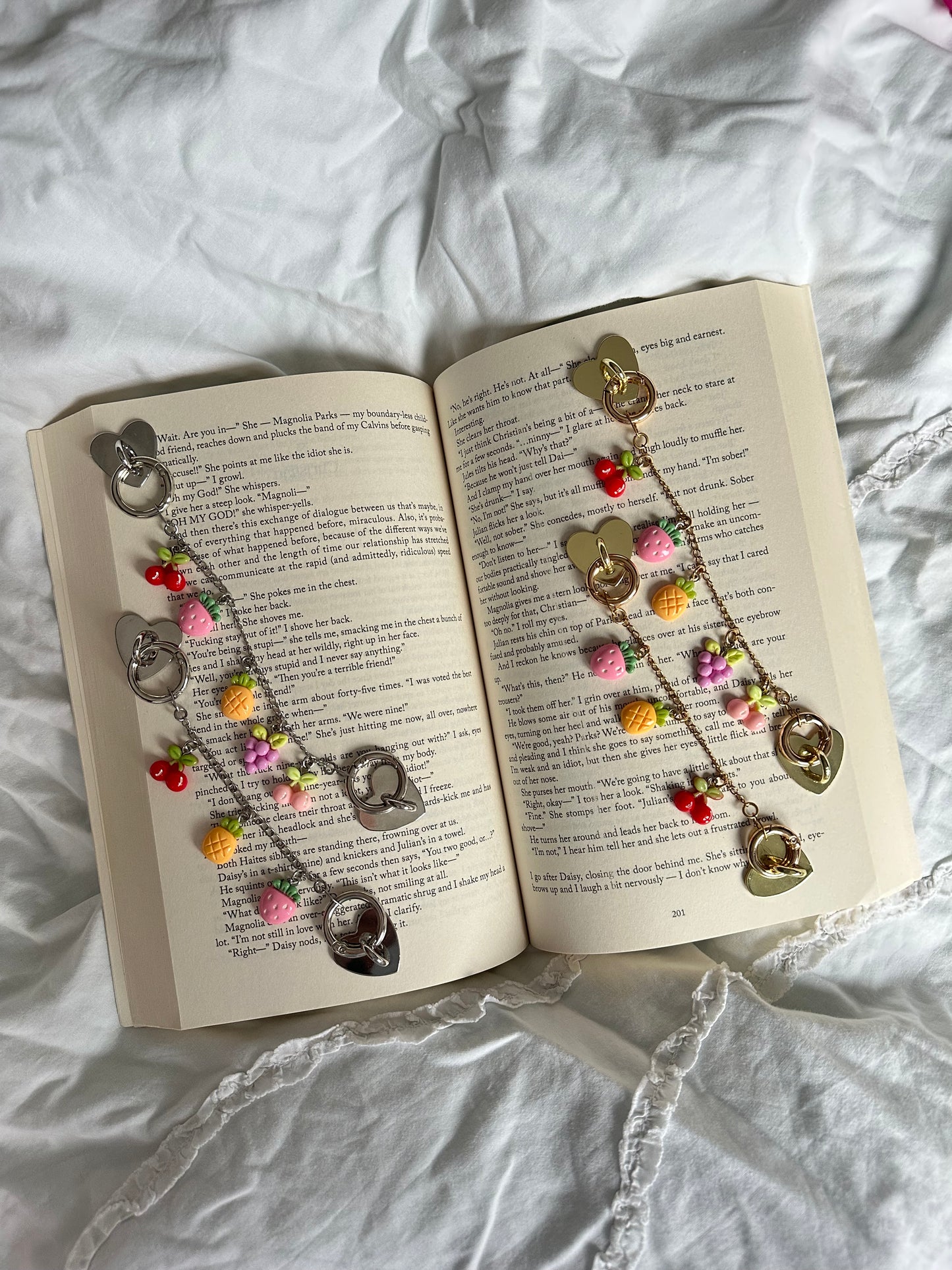 Kindle/Kobo double charm chain - Fruit cocktail