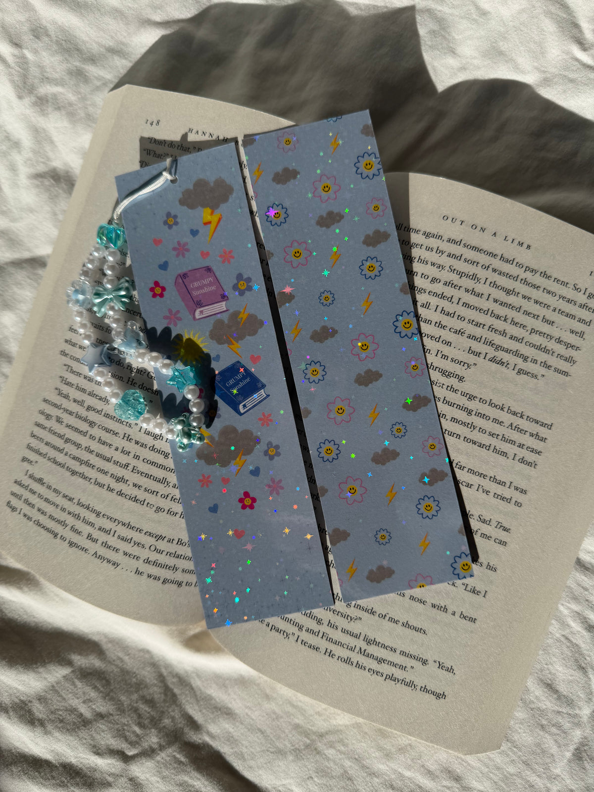 Grumpy sunshine shiny bookmark