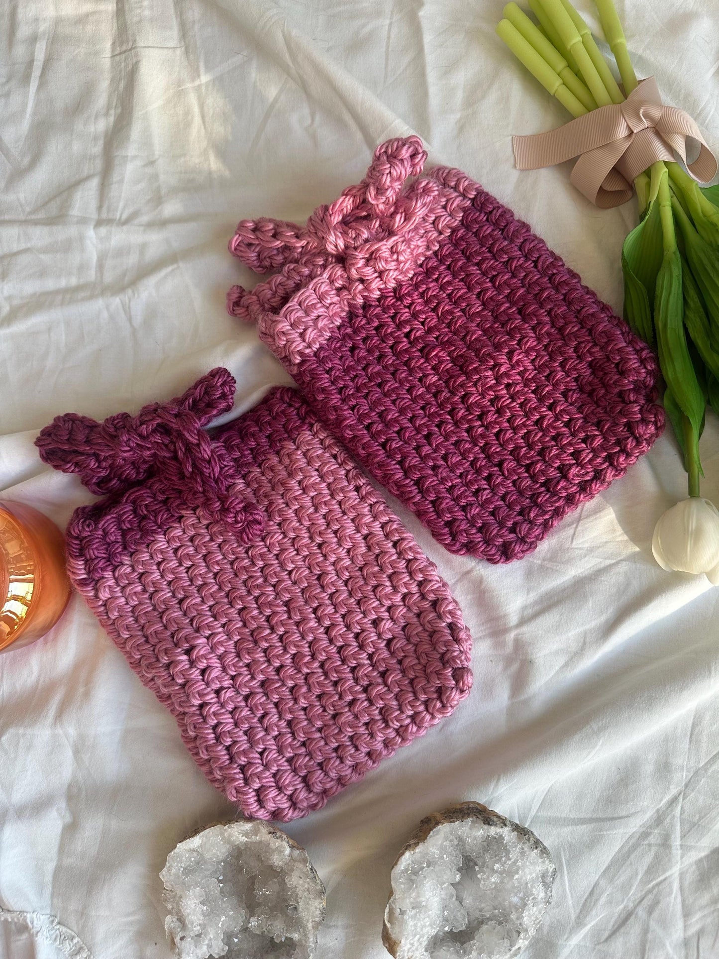 Handmade e-reader sleeve pink/magenta