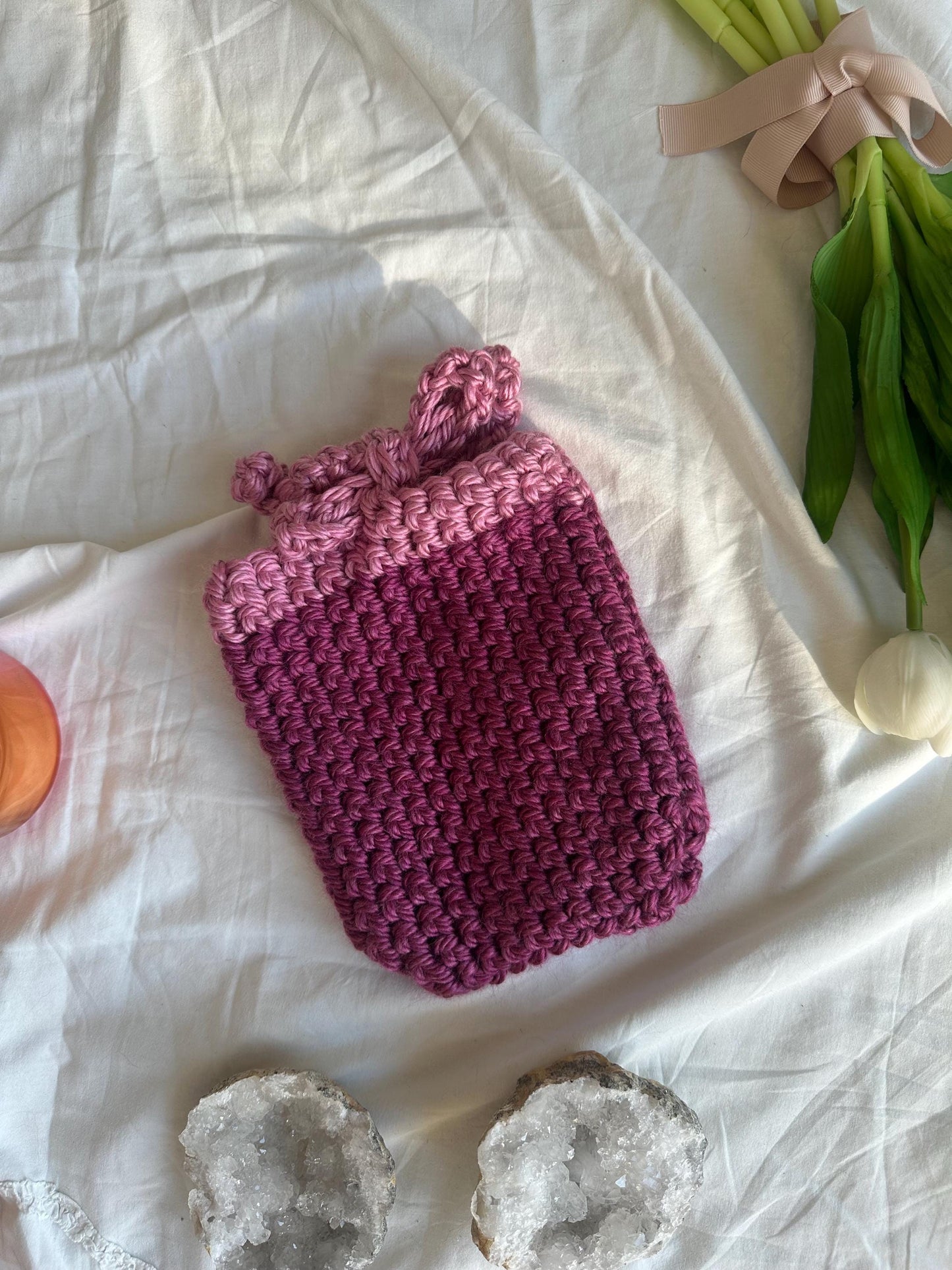 Handmade e-reader sleeve pink/magenta