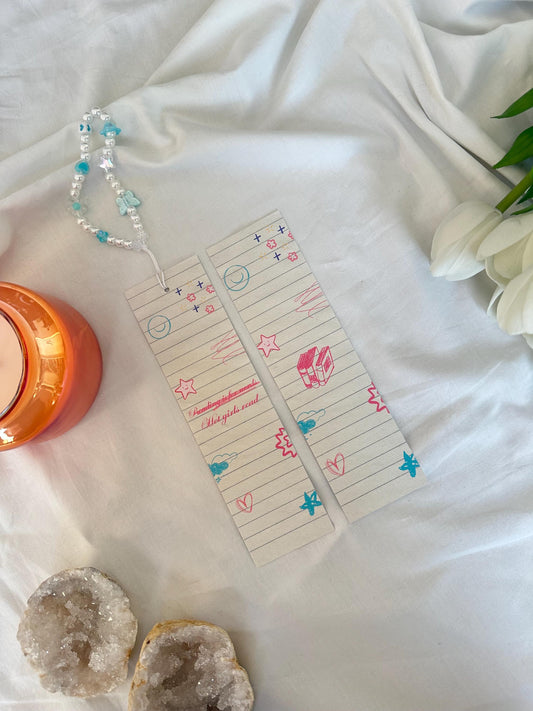 Girls read bookmark