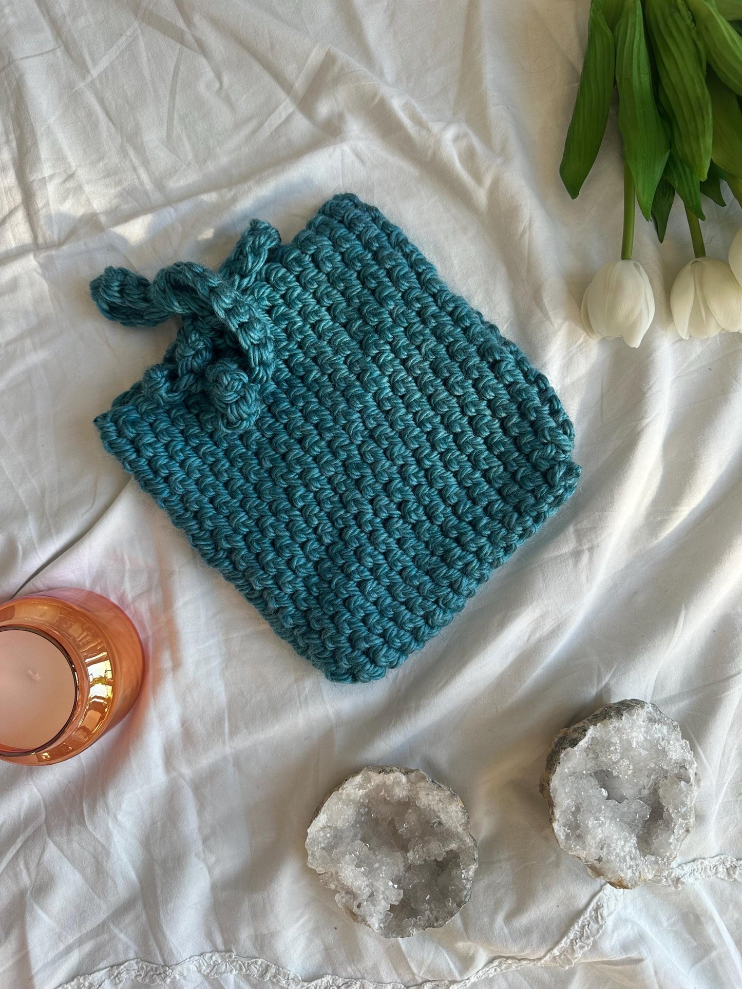 Handmade e-reader sleeve teal