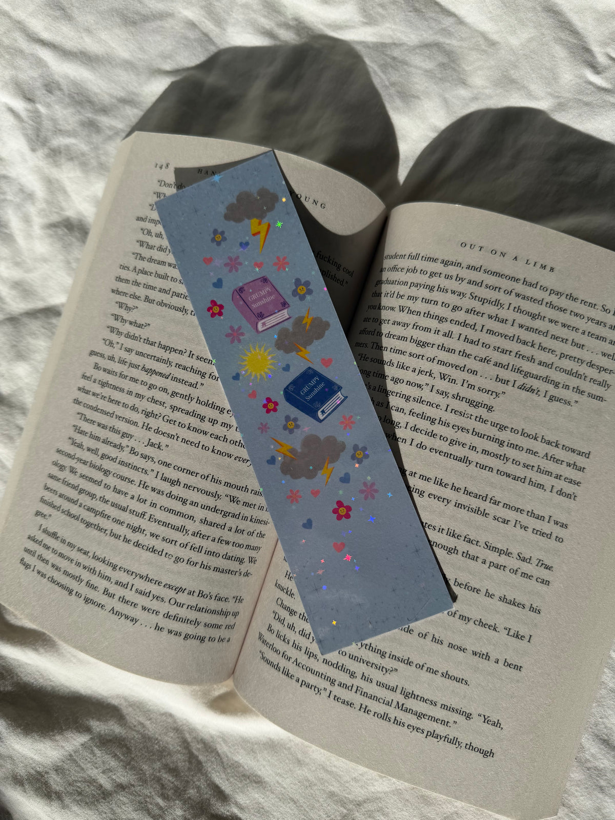 Grumpy sunshine shiny bookmark