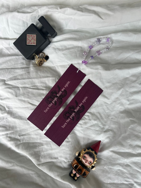 Turn the page. Ruin me again. Bookmark