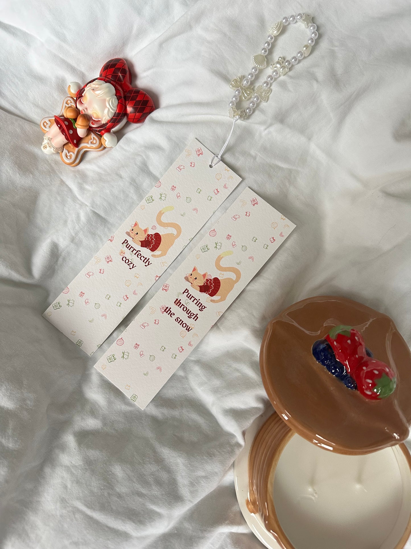 Purring through the snow bookmark