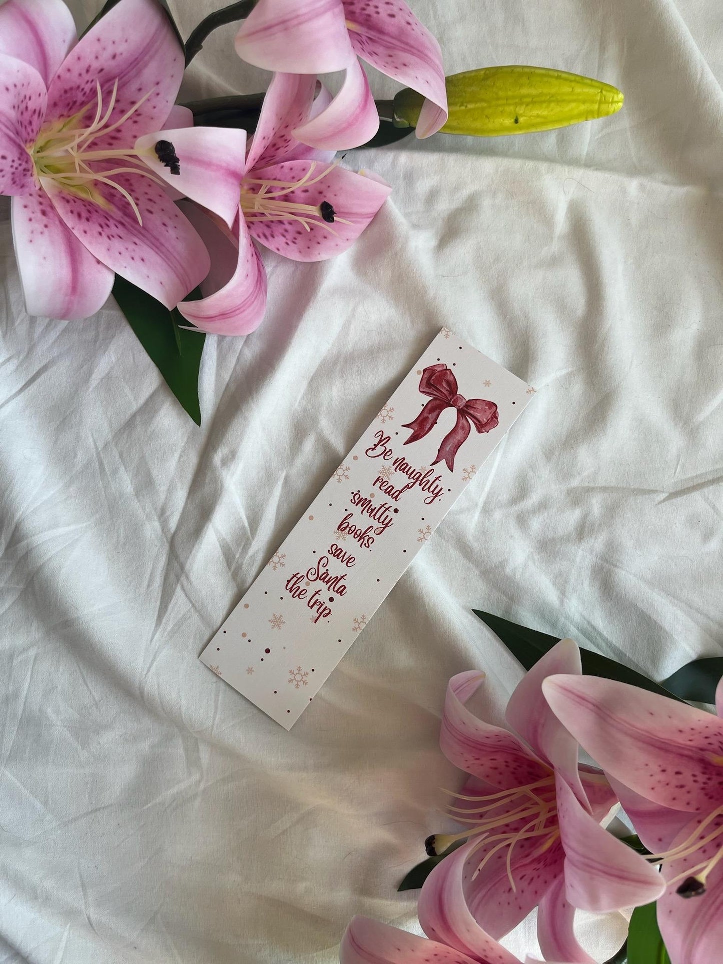 Be naughty, read smutty books. Save Santa the trip Bookmark