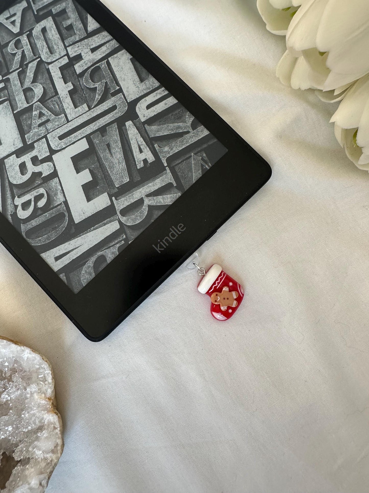 Cute Christmas stocking Kindle plug