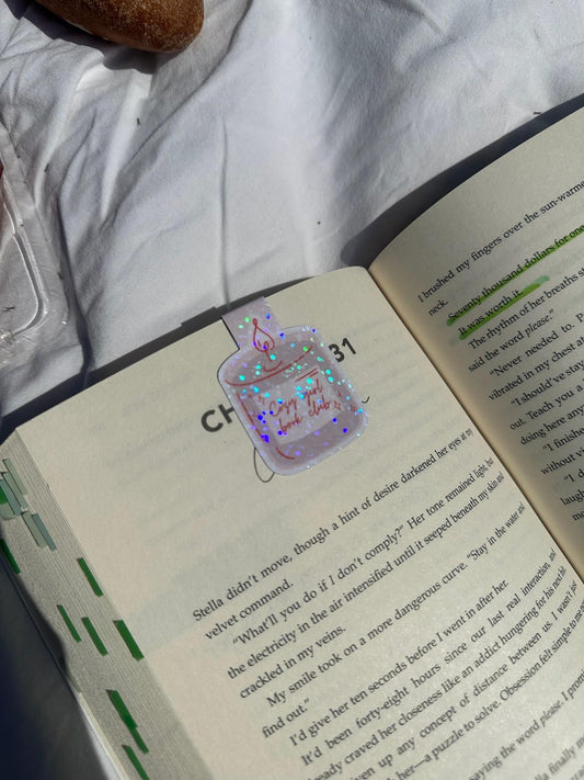 Cozy girl book club - sparkling magnetic bookmark