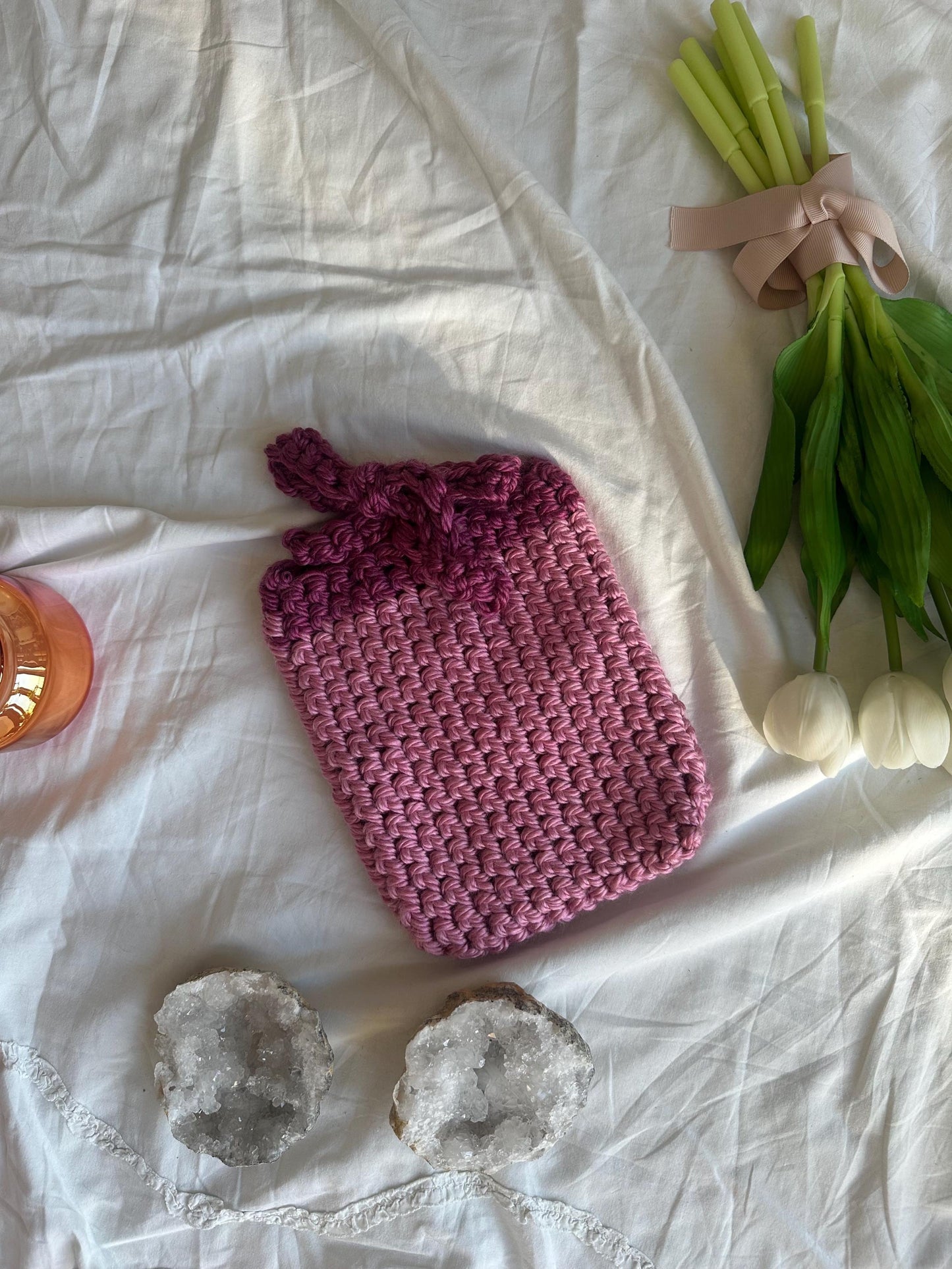 Handmade e-reader sleeve pink/magenta