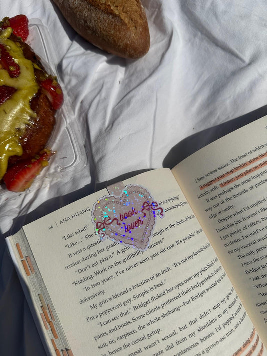 Book lover - sparkling magnetic bookmark